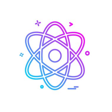 Nükleer simge tasarlamak vektör 