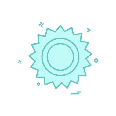 Güneş simgesi tasarım, renkli vektör çizim