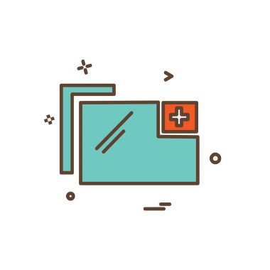 Klasör simge tasarlamak vektör