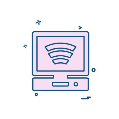 Bilgisayar Teknolojisi simgesi tasarım vektörü