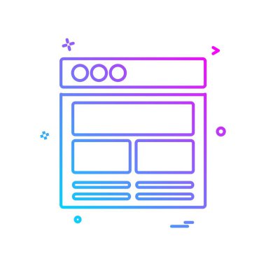 Web düzen simge tasarlamak vektör