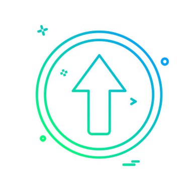 Yukarı ok simgesi tasarım vektörü