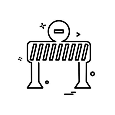 Bariyer simge tasarlamak vektör durdurmak