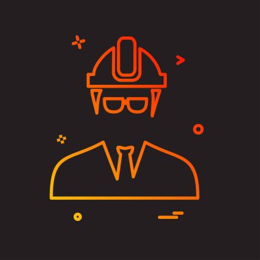 Erkek avatar simge tasarlamak vektör