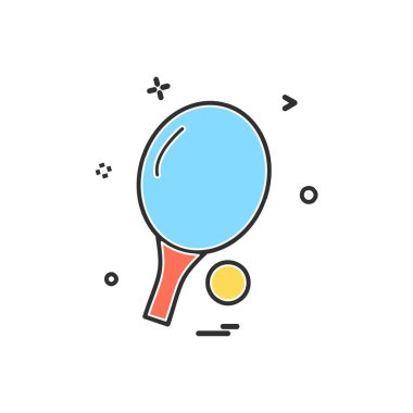 Tablo Tenisi simgesi tasarım vektörü