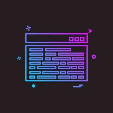 Web yerleşim simgesi tasarım vektörü