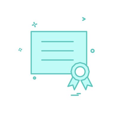 Ödülü diploma simge vektör tasarımı