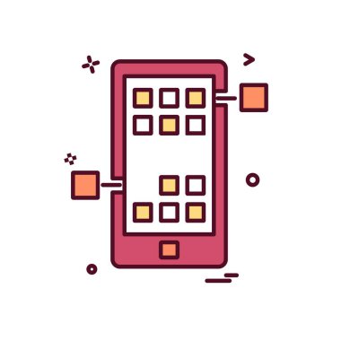 Cep telefonu simge tasarlamak vektör