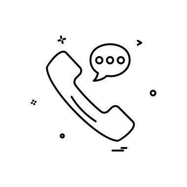 Telefon simgesi tasarım vektörü