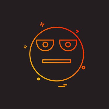 Emoji simgesi tasarım, renkli vektör çizim