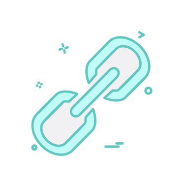 Web bağlantı simgesi tasarım, renkli vektör çizim