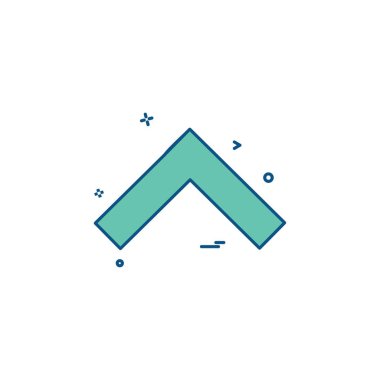 Yukarı ok simgesi tasarım vektörü 