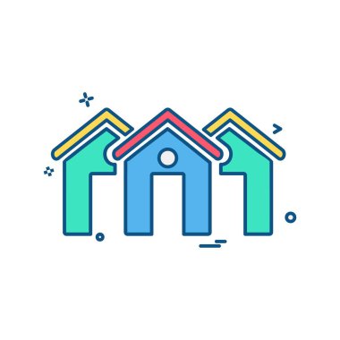 Emlak simge tasarlamak vektör