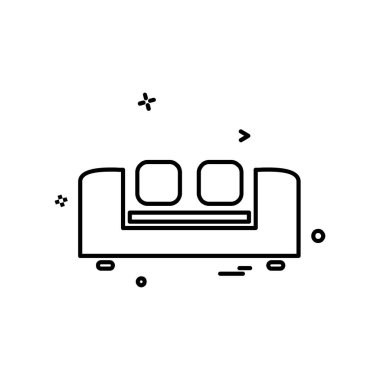 Mobilya simge tasarlamak vektör 