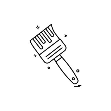 Fırça simge tasarlamak vektör 