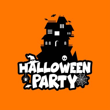 Cadılar Bayramı tasarım tipografi ve açık renkli vektör