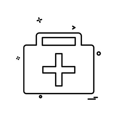 İlk yardım kutusu simge tasarlamak vektör