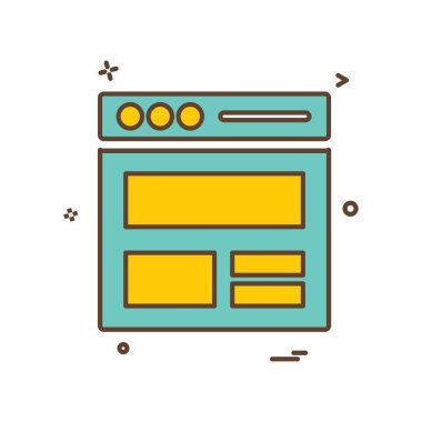 Web düzen simge tasarlamak vektör