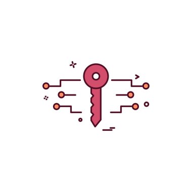 Parola ve güvenlik simgesi tasarım vektörü 