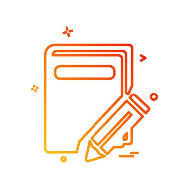 Kalem simgesi tasarım vektörü 