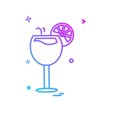 İçki simgesi tasarım, renkli vektör çizim 