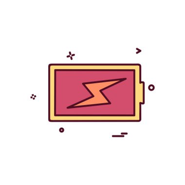 Batarya simgesi tasarım vektörü