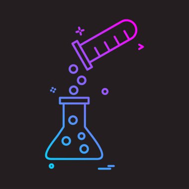 Tüp simgesi tasarım, renkli vektör çizim