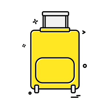 Seyahat çanta simge tasarlamak vektör