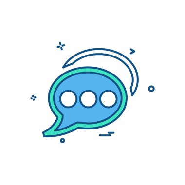 Sohbet simgesi tasarım vektörü