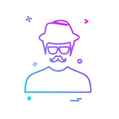 Avatar erkek simge tasarım vektörü