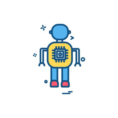 Yapay zeka robot simge vektör tasarımı