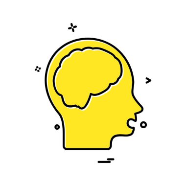 Beyin simge tasarlamak vektör