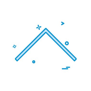 Yukarı ok simgesi tasarım vektörü