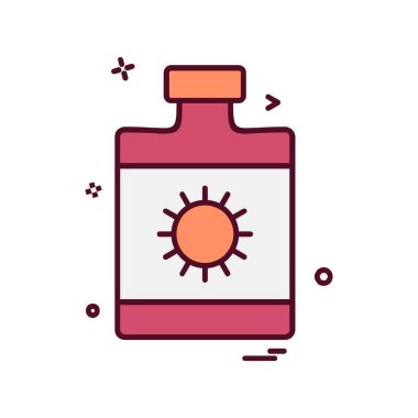 Güneş kremi simge tasarlamak vektör