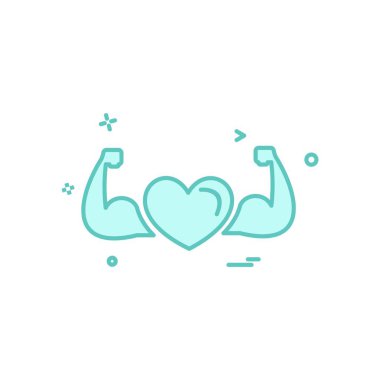 Kalp simgesi tasarım, Sevgililer günü için vektör çizim