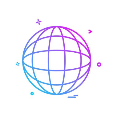 glob harita simge vektör tasarımı