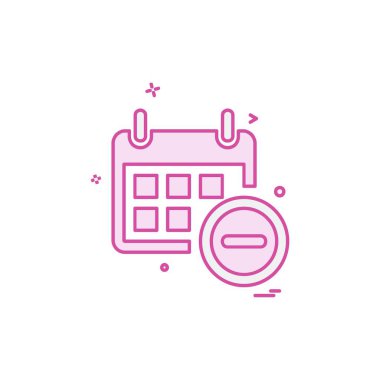 Takvim simgesi tasarım vektörü