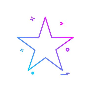 Yıldız simgesi tasarlamak vektör 