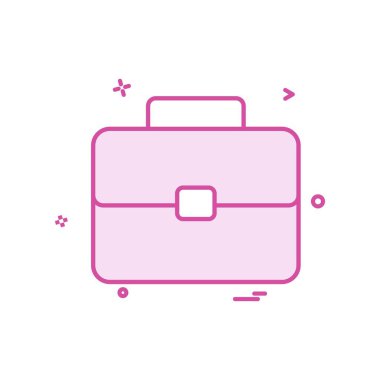 çanta okul simgesi vektör tasarımı