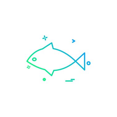 Balık simge tasarlamak vektör 