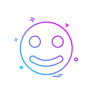 Emoji simgesi tasarım, renkli vektör çizim