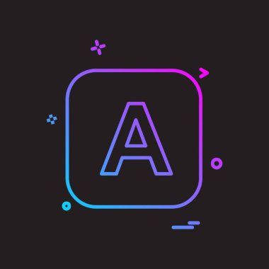 İngilizce alfabe simge tasarlamak vektör 