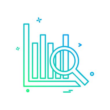 İş grafiği düz simge vektör çizim 