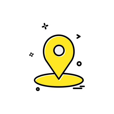 Gezinti simgesi tasarım, renkli vektör çizim