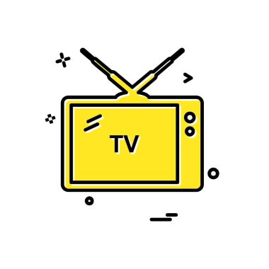 TV simgesi tasarım vektörü