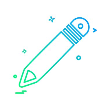 Kalem simgesi tasarım vektörü 