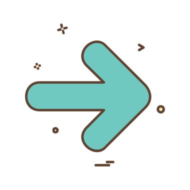 Ok simgesi tasarım vektörü