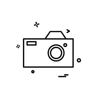 Kamera simgesi tasarım vektörü