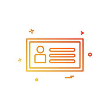 Kimlik kartı simge tasarlamak vektör