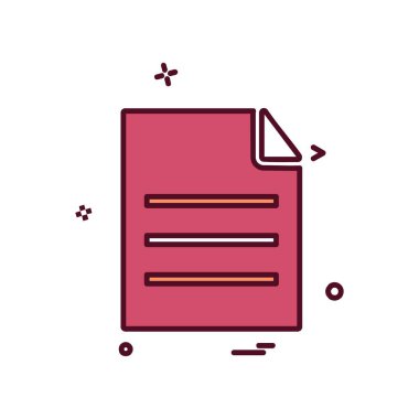 Dosya simgesi tasarım vektörü 